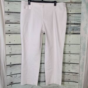 CJ Banks Women’s Uptown Pant Classic Fit Straight Leg White 22W NWT